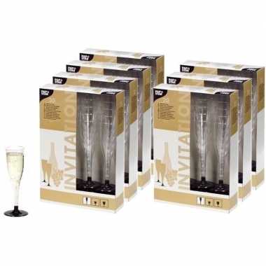 140 plastic champagne glazen