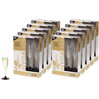 200 plastic champagne glazen