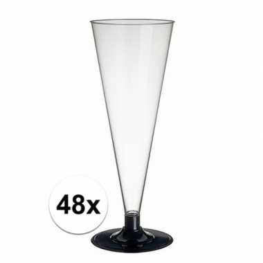 48 x champagne glazen transparant