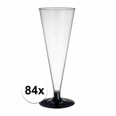 84 x champagne glazen transparant