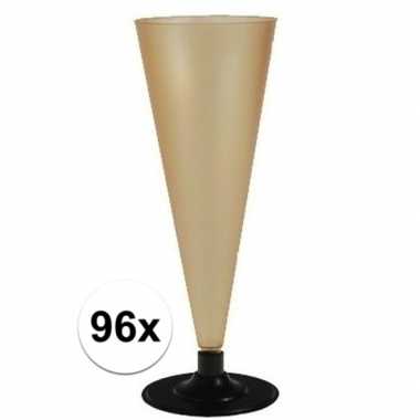 96 x champagne glazen goudkleurig