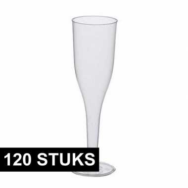 Feestelijke champagne glazen 120 stuks