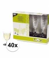 40 plastic witte wijn glazen