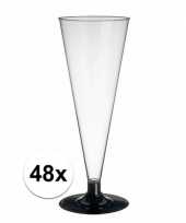 48 x champagne glazen transparant