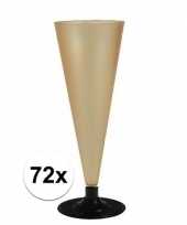 72 x champagne glazen goudkleurig