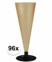 96 x champagne glazen goudkleurig