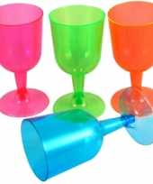 Kunststof neon drinkglazen 40 stuks