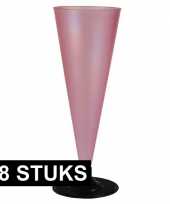 Party flutes roze doorzichtig 48 stuks