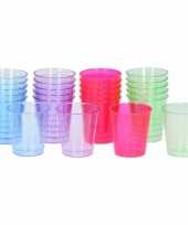 Plastic bekertjes weggooiservies 96 stuks